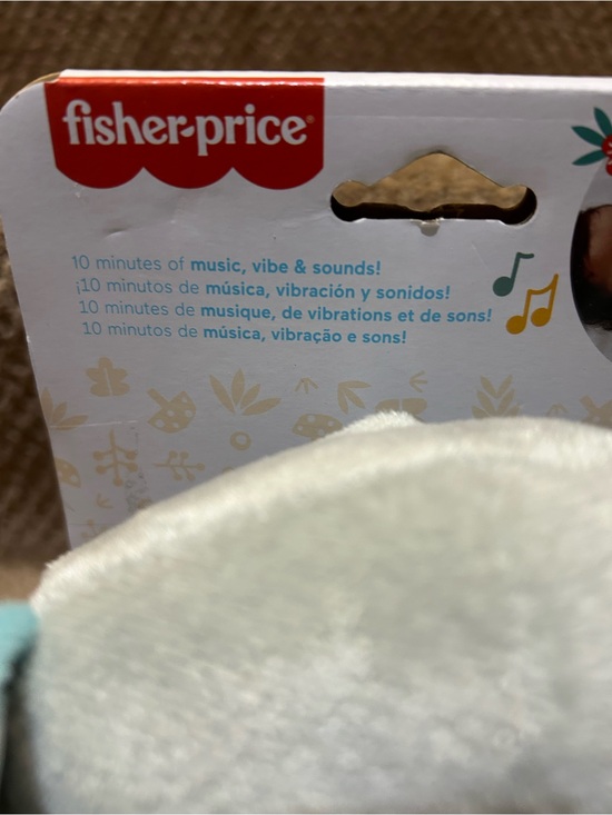 Fisher-Price Elephant Plush Toy with Soothing Sounds  Fisher-Price Calming Vibes Gray Elephant Soother Plush Music Vibrations Sounds